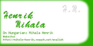 henrik mihala business card